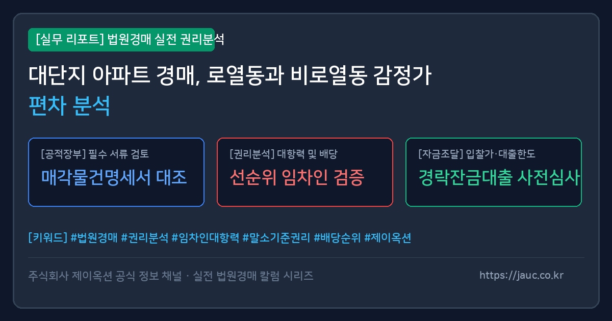 대단지 아파트 동별 감정가 편차 분석을 위한 인포그래픽 리포트